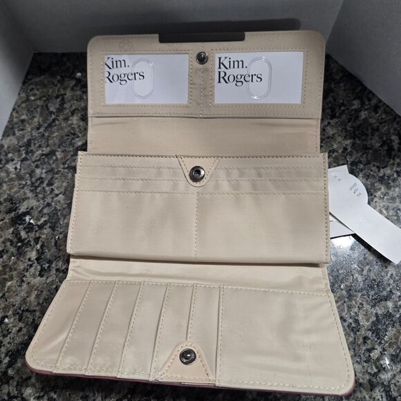 Kim Rogers® Slim Clutch Wallet 16BK-SANDSTONE PLUM - Picture 4 of 11